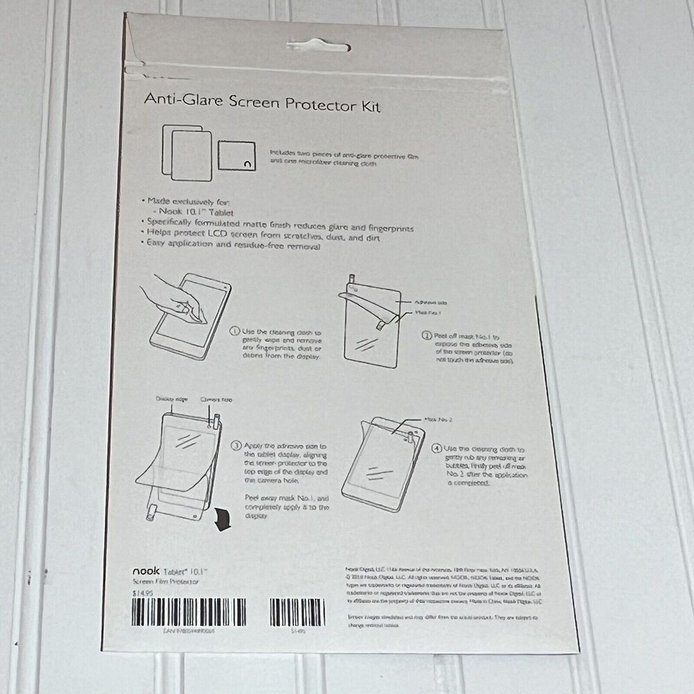 NOOK Tablet 10.1" Smart Keyboard w/Quick Connection & Screen Protector Set New - Picture 5 of 5